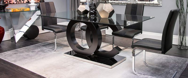 Aurora Black Dining Set - DMV FurnitureDining Room Set