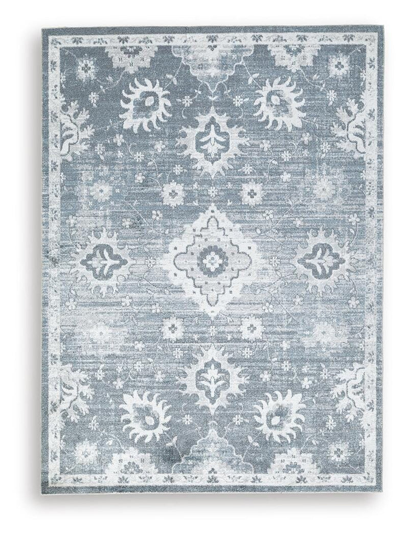 Avanworths Blue/Gray/Ivory Washable 7'10" x 10' Area Rug - R407791