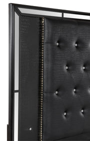 Aveline Black LED Upholstered Panel Bedroom Set - DMV FurnitureBedroom Set