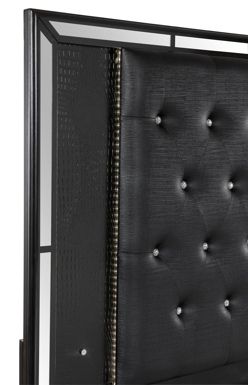 Aveline Black LED Upholstered Panel Bedroom Set - DMV FurnitureBedroom Set