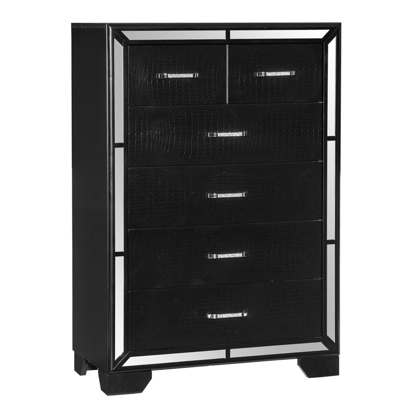 Aveline Black LED Upholstered Panel Bedroom Set - DMV FurnitureBedroom Set