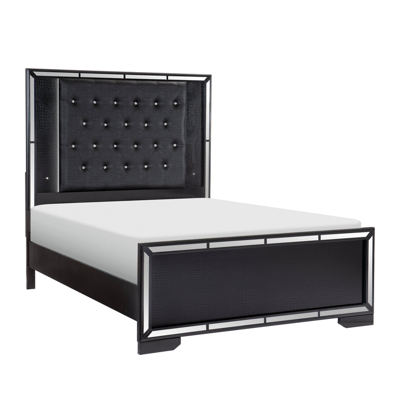 Aveline Black LED Upholstered Panel Bedroom Set - DMV FurnitureBedroom Set