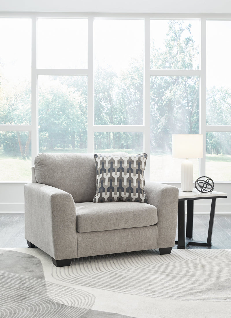 Avenal Park Chair and Ottoman in Flannel - PKG019290