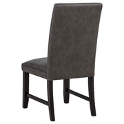 Averill 7-piece White Marble Top Dining Set Dark Grey and Coffee Bean - 121291-S7G