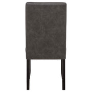 Averill Faux Leatherette Upholstered Dining Side Chair Dark Grey (Set of 2) - 121292GRY