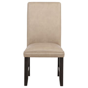 Averill Faux Leatherette Upholstered Dining Side Chair Tan (Set of 2) - 121292TAN