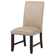 Averill Faux Leatherette Upholstered Dining Side Chair Tan (Set of 2) - 121292TAN