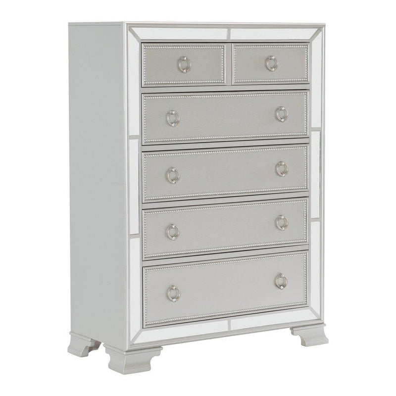 Avondale Silver Mirrored Upholstered Panel Bedroom Set - DMV FurnitureBedroom Set