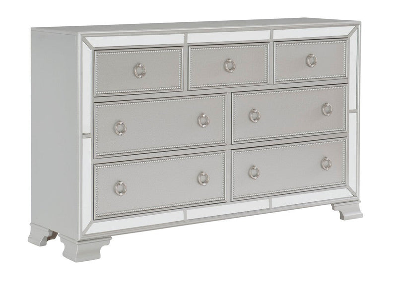 Avondale Silver Mirrored Upholstered Panel Bedroom Set - DMV FurnitureBedroom Set