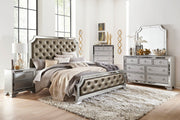 Avondale Silver Mirrored Upholstered Panel Bedroom Set - DMV FurnitureBedroom Set