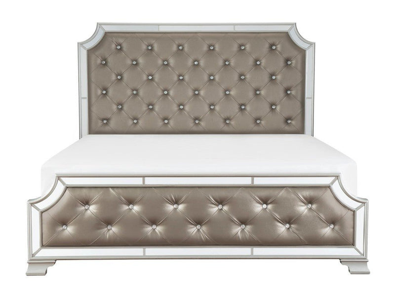 Avondale Silver Mirrored Upholstered Panel Bedroom Set - DMV FurnitureBedroom Set