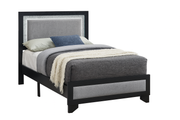 Aya Black Twin Bed - AYA-BK-T-BED