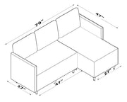 Aybuke Sectional in Brown - 700-AYB-BROWN-S
