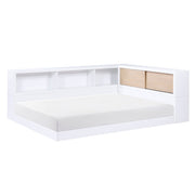B2012BCF-1BC* (4) Full Bookcase Corner Platform Bed - B2012BCF-1BC*
