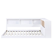 B2012BCF-1BC* (4) Full Bookcase Corner Platform Bed - B2012BCF-1BC*