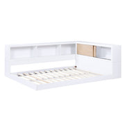 B2012BCF-1BC* (4) Full Bookcase Corner Platform Bed - B2012BCF-1BC*