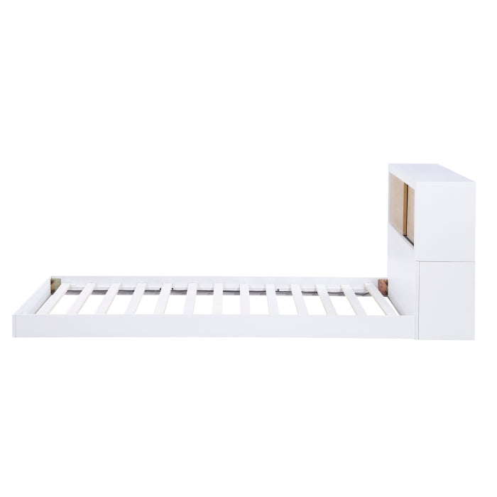 B2012BCT-1* (3) Twin Bookcase Platform Bed - B2012BCT-1*