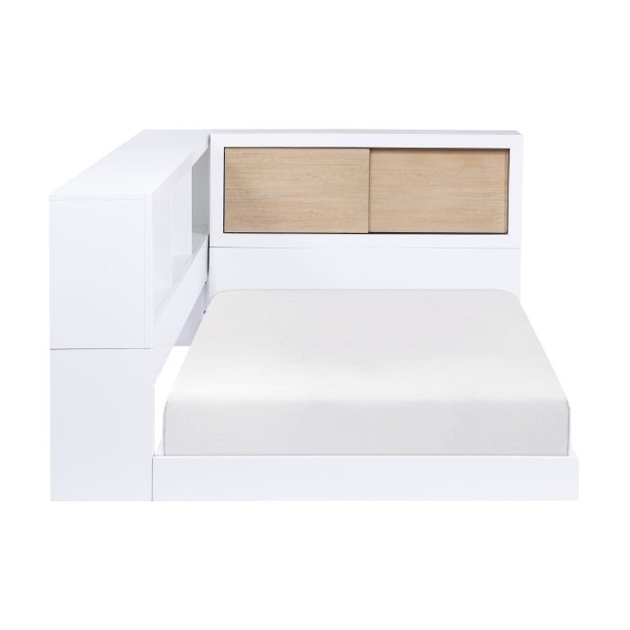 B2012BCT-1BC* (4) Twin Bookcase Corner Platform Bed - B2012BCT-1BC*