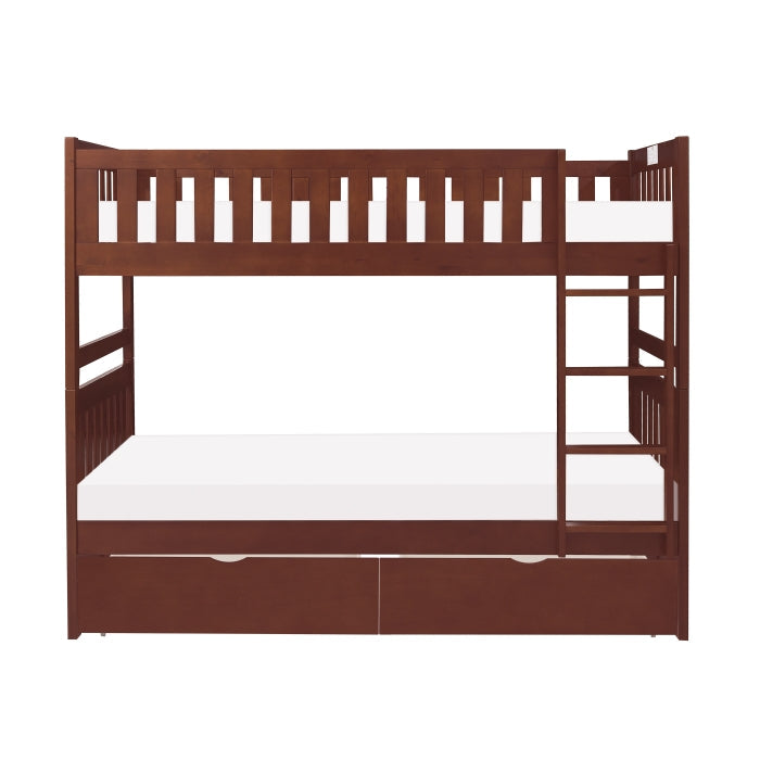 B2013DC-1*T (4) Twin/Twin Bunk Bed with Storage Boxes - B2013DC-1*T