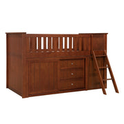 B2013LLDC-1*BC2DR (6) Low Loft Bunk with Bookcase and 2 Dressers - B2013LLDC-1*BC2DR