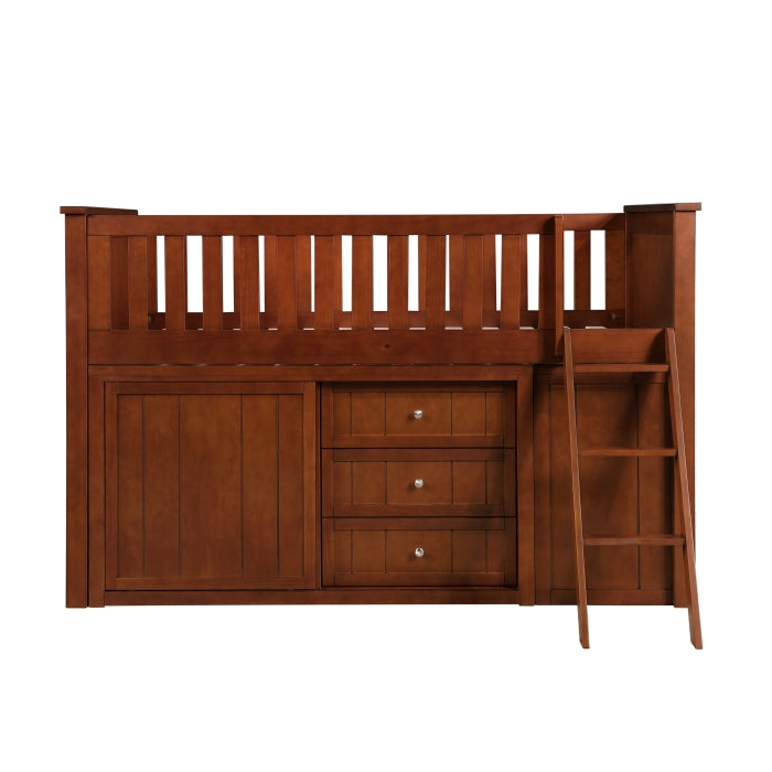 B2013LLDC-1*BC2DR (6) Low Loft Bunk with Bookcase and 2 Dressers - B2013LLDC-1*BC2DR