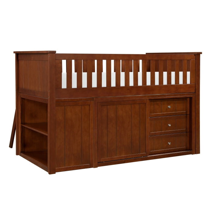 B2013LLDC-1*BC2DR (6) Low Loft Bunk with Bookcase and 2 Dressers - B2013LLDC-1*BC2DR