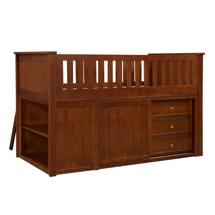 B2013LLDC-1*BC2DR (6) Low Loft Bunk with Bookcase and 2 Dressers - B2013LLDC-1*BC2DR