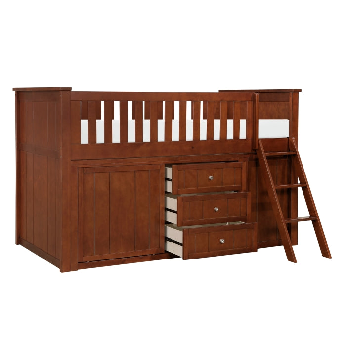 B2013LLDC-1*BC2DR (6) Low Loft Bunk with Bookcase and 2 Dressers - B2013LLDC-1*BC2DR