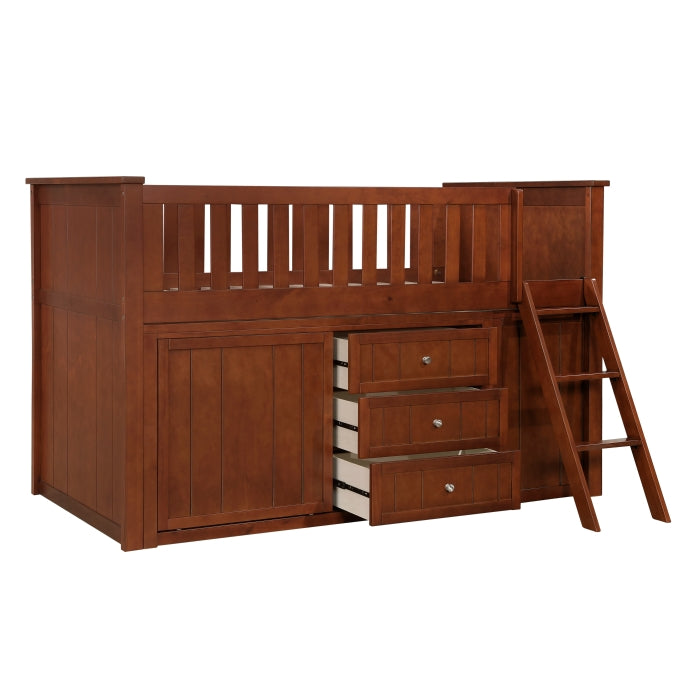B2013LLDC-1*BC2DR (6) Low Loft Bunk with Bookcase and 2 Dressers - B2013LLDC-1*BC2DR