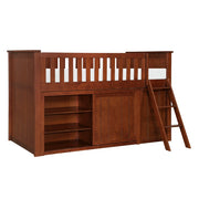 B2013LLDC-1*BC2DR (6) Low Loft Bunk with Bookcase and 2 Dressers - B2013LLDC-1*BC2DR