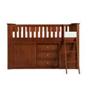 B2013LLDC-1*BCDR (5) Low Loft Bunk with Bookcase and Dresser - B2013LLDC-1*BCDR