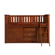 B2013LLDC-1*BCDR (5) Low Loft Bunk with Bookcase and Dresser - B2013LLDC-1*BCDR