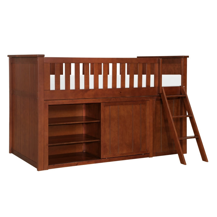 B2013LLDC-1*BCDR (5) Low Loft Bunk with Bookcase and Dresser - B2013LLDC-1*BCDR