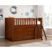 B2013LLDC-1*BCDR (5) Low Loft Bunk with Bookcase and Dresser - B2013LLDC-1*BCDR