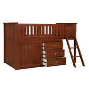 B2013LLDC-1*DR (4) Low Loft Bunk with Dresser - B2013LLDC-1*DR