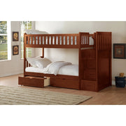 B2013SBDC-1*T (5) Twin/Twin Step Bunk Bed with Storage Boxes - B2013SBDC-1*T