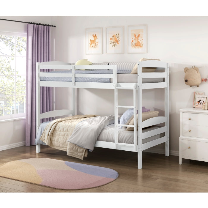 B2022WH-1 Twin/Twin Bunk Bed - B2022WH-1