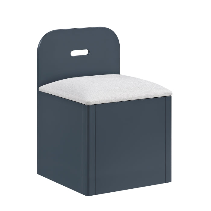 B2024BUBC-1* (2) Twin Bookcase Platform Bed with Hidden Desk, Stool and Storage Bench - B2024BUBC-1*