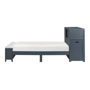 B2024BUBC-1* (2) Twin Bookcase Platform Bed with Hidden Desk, Stool and Storage Bench - B2024BUBC-1*