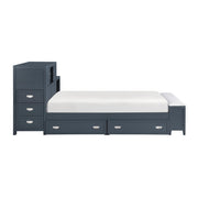 B2024BUBC-1* (2) Twin Bookcase Platform Bed with Hidden Desk, Stool and Storage Bench - B2024BUBC-1*