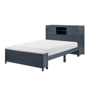 B2024BUBCF-1* (2) Full Bookcase Platform Bed with Hidden Desk, Stool and Storage Bench - B2024BUBCF-1*