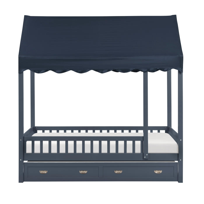 B2024BUCP-1 Twin Canopy Platform Bed - B2024BUCP-1