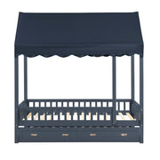 B2024BUCP-1 Twin Canopy Platform Bed - B2024BUCP-1