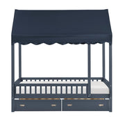 B2024BUCP-1 Twin Canopy Platform Bed - B2024BUCP-1
