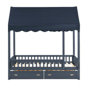 B2024BUCP-1 Twin Canopy Platform Bed - B2024BUCP-1