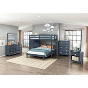 B2024BULTF-1* (6) Twin/Full Loft Bunk Bed with Chest and Hidden Desk - B2024BULTF-1*