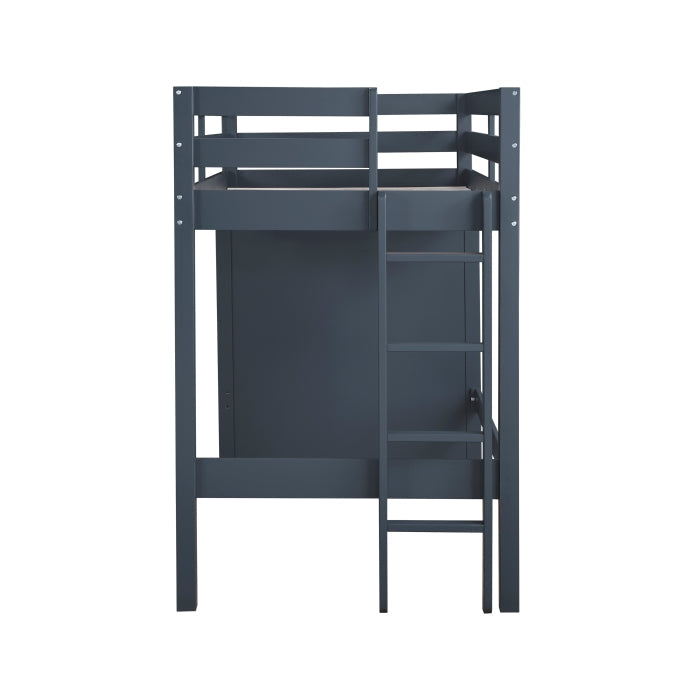 B2024BULTF-1* (6) Twin/Full Loft Bunk Bed with Chest and Hidden Desk - B2024BULTF-1*