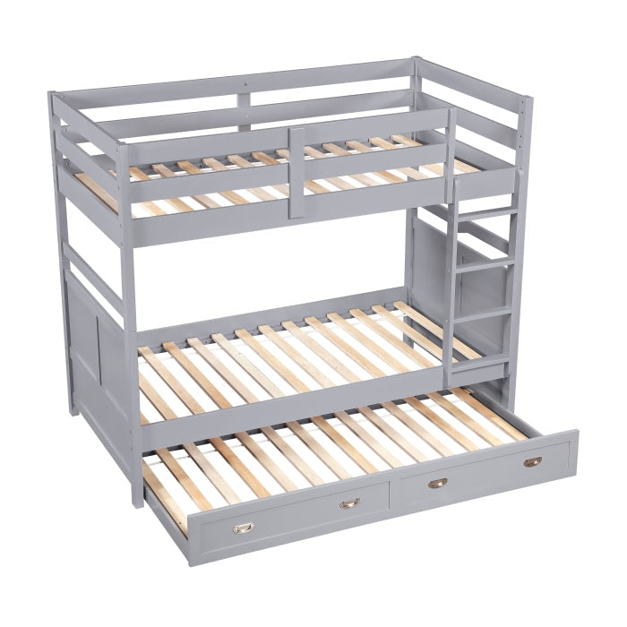 B2024GY-1* (3) Twin/Twin Bunk Bed - B2024GY-1*