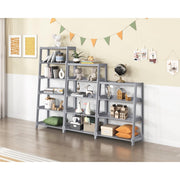 B2024GY-16S3 Bookcase, 3 Fixed Shelves - B2024GY-16S3