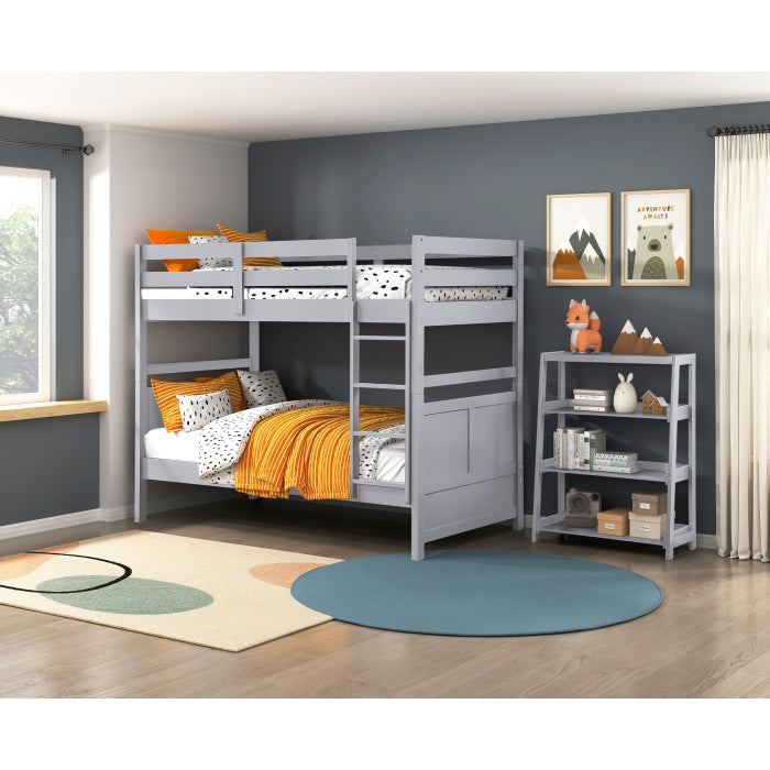B2024GY-16S3 Bookcase, 3 Fixed Shelves - B2024GY-16S3